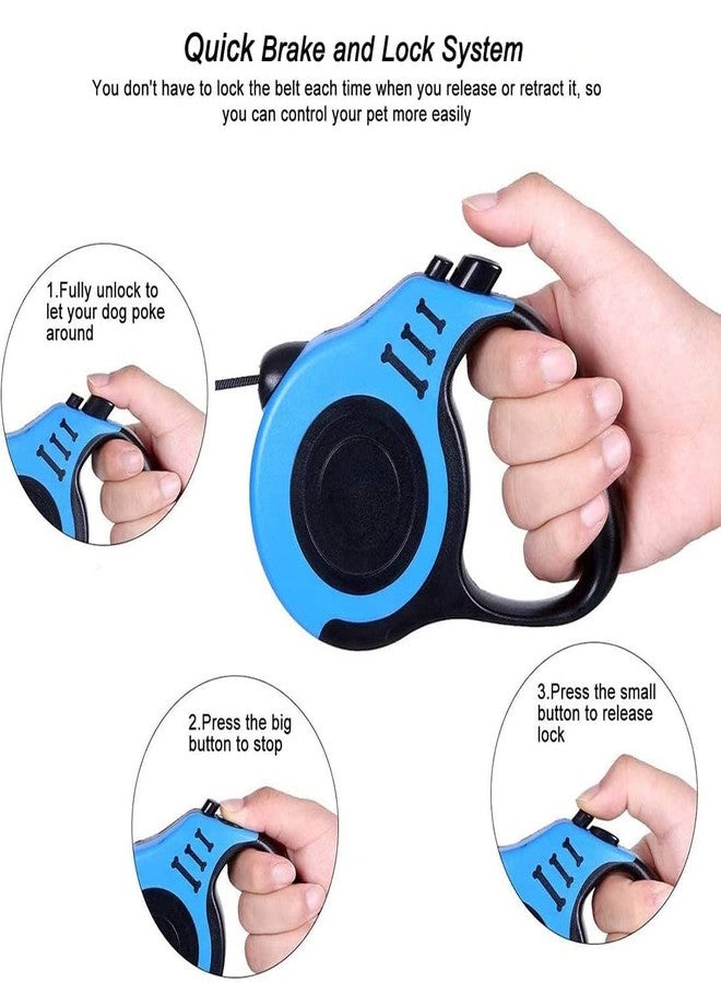 KRUPAVI Retractable Dog Leash | 5 Meter | for Large Dogs Up to 50 Kg | Heavy Duty Leash for Pets | Strong Nylon Tape, Anti-Slip Handle, Built in Spring, One-Click Brake Pause (Multi Color) - Image 5